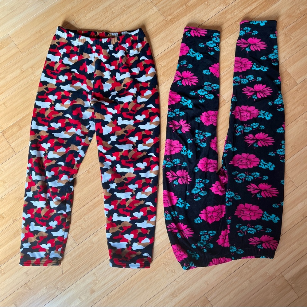 Fleece Pants Set Tapered Leg Kids L